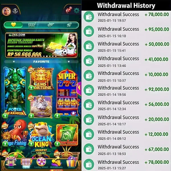 ZK6 Bonus Member Baru 100%